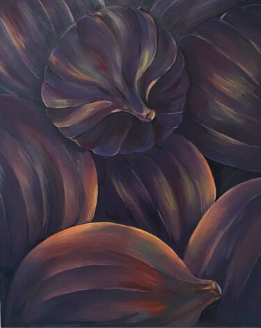 Картина под названием "Figs" - Евгения Комиссарова (Комовски), Подлинное произведение искусства, Масло Установлен на Деревян…