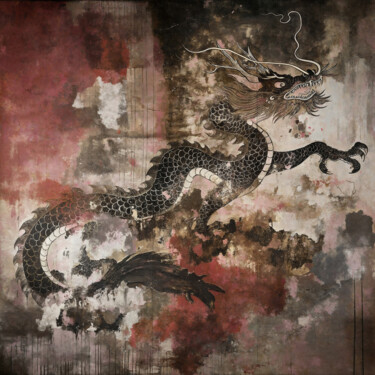 Digital Arts titled "Дракон" by Evgenia Nekrasova, Original Artwork, Digital Collage