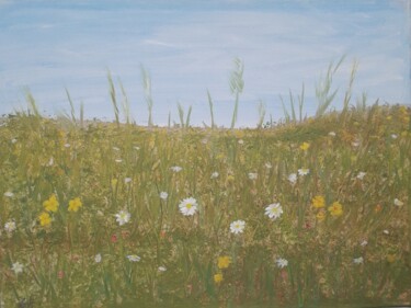 Картина под названием "Wildflowers" - Евгения Пенчева, Подлинное произведение искусства, Масло