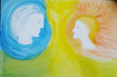 Картина под названием "Where two or three…" - Евгения Пенчева, Подлинное произведение искусства, Масло