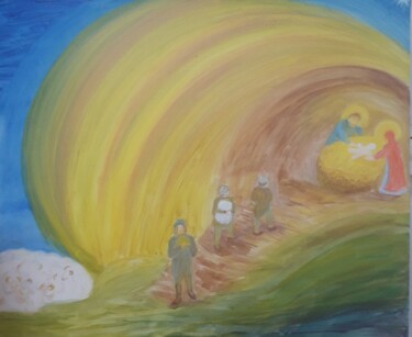 Картина под названием "I am the light of t…" - Евгения Пенчева, Подлинное произведение искусства, Масло
