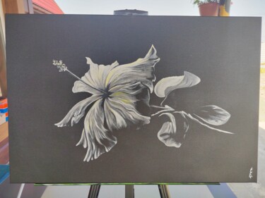 Картина под названием "Цветок в тени" - Евгения Полесская, Подлинное произведение искусства, Масло