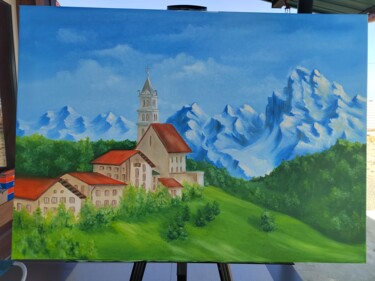 Картина под названием "Горы" - Евгения Полесская, Подлинное произведение искусства, Масло