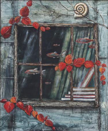 Картина под названием "Dentro" - Evgenia Smirnova, Подлинное произведение искусства, Акрил Установлен на Деревянная рама для…