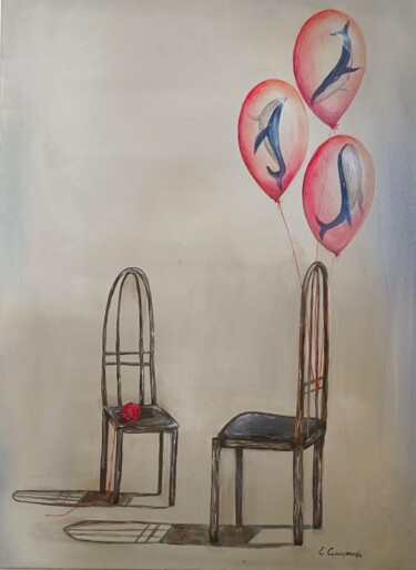 Pintura titulada "Il Dialogo" por Evgenia Smirnova, Obra de arte original, Oleo Montado en Bastidor de camilla de madera