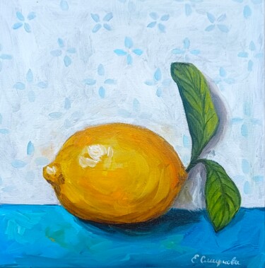 Картина под названием "Limoni di Sicilia" - Evgenia Smirnova, Подлинное произведение искусства, Масло Установлен на Деревянн…