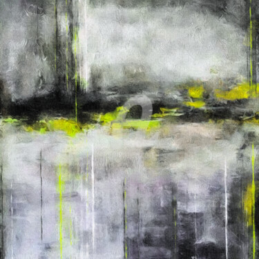 Schilderij getiteld "Oil abstraction wit…" door Ievgeniia Bidiuk, Origineel Kunstwerk, Acryl