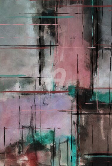 Schilderij getiteld "Abstraction pastel." door Ievgeniia Bidiuk, Origineel Kunstwerk, Pastel