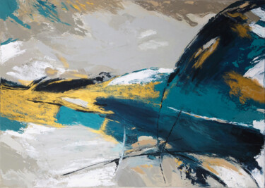 Painting titled "Flying over" by Evgeniya Zolotareva, Original Artwork, Acrylic