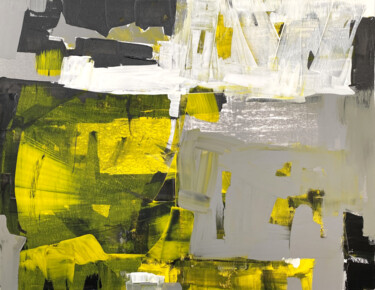 Malerei mit dem Titel "Yellow reflections" von Evgeniya Zolotareva, Original-Kunstwerk, Acryl