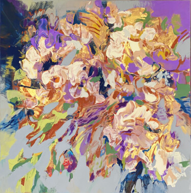 Картина под названием "Venetian flowers" - Evgeniya Zolotareva, Подлинное произведение искусства, Акрил