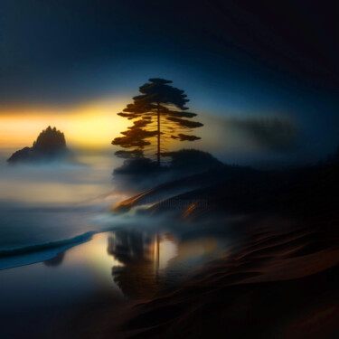 Цифровое искусство под названием "pine bay" - Евгений Начитов, Подлинное произведение искусства, Изображение, сгенерированно…