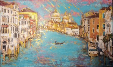 Painting titled "Venice" by Evgeniia Denisova (denizajart), Original Artwork, Oil