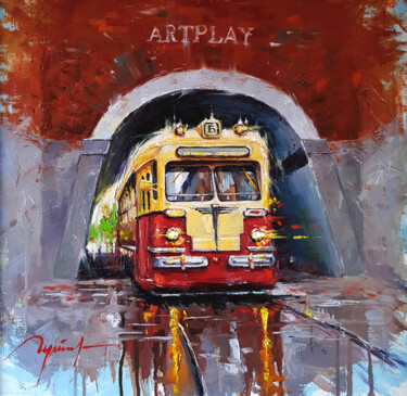 제목이 "Трамвай желаний."인 미술작품 Евгений Гусев로, 원작, 기름