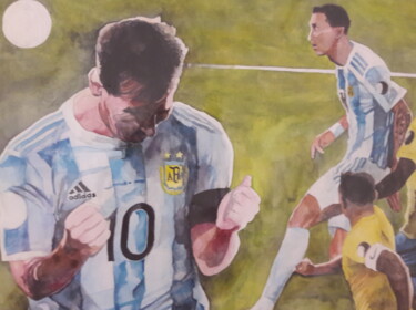 「"Аргентинец"」というタイトルの絵画 Евгений Капленкоによって, オリジナルのアートワーク, 水彩画