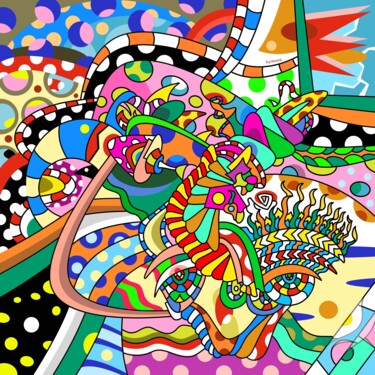 Digitale Kunst mit dem Titel "Порядочный кавардак…" von Evgenii Kuleshov, Original-Kunstwerk, Digitale Malerei