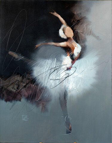Painting titled "Prima Ballerina" by Евгений Шаповалов, Original Artwork, Oil