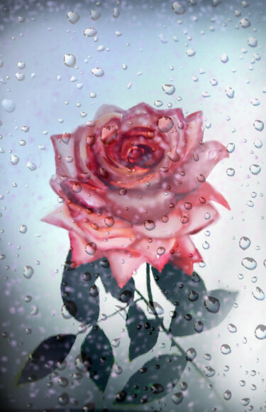 Digital Arts titled "Роза" by Evgenii Zhelnov, Original Artwork, Digital Painting