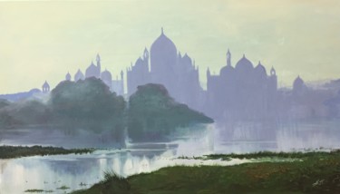 Painting titled "Mysterious Agra" by Evgeniy Karpenko, Original Artwork, Acrylic