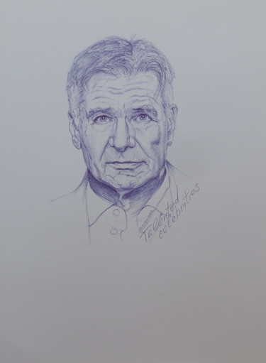 Drawing titled "портрет 5" by Evgeniy Roslavcev, Original Artwork, Ballpoint pen