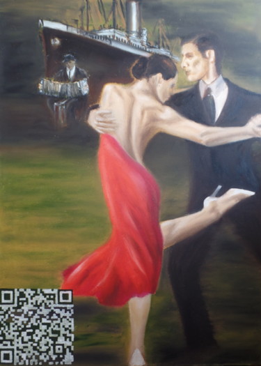 Painting titled "Аргентинское танго,…" by Evgeniy Roslavcev, Original Artwork, Oil