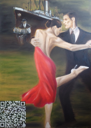 Аргентинское танго, музыка страсти Peinture intitulée "Аргентинское танго,…" par Evgeniy Roslavcev, Œuvre d'art originale, Huile