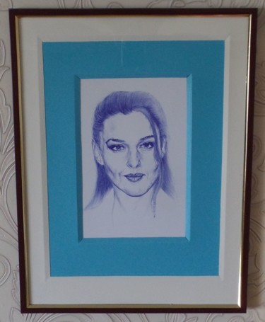 Рисунок под названием "портрет 24 в рамке" - Evgeniy Roslavcev, Подлинное произведение искусства, Шариковая ручка