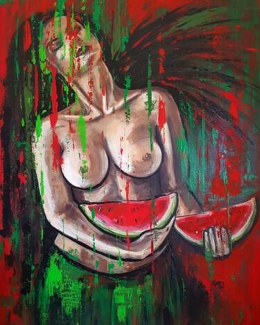 Painting titled "Watermelon" by Evgeniya Balykina, Original Artwork, Acrylic