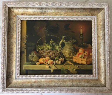 Painting titled "still life" by Evgeniya Blagoder, Original Artwork, Oil Mounted on Other rigid panel