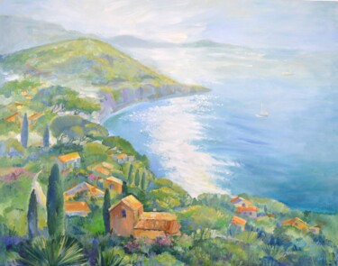 Pittura intitolato "Côte d'Azur" da Evgeniya Ivanov, Opera d'arte originale, Olio