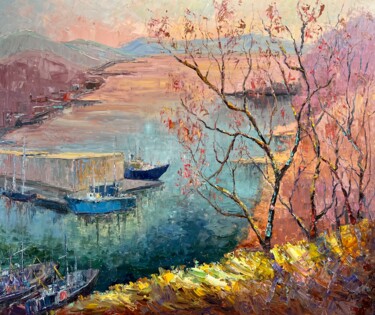 Картина под названием "Spring on Nikolskay…" - Evgeniya Polyudova, Подлинное произведение искусства, Масло