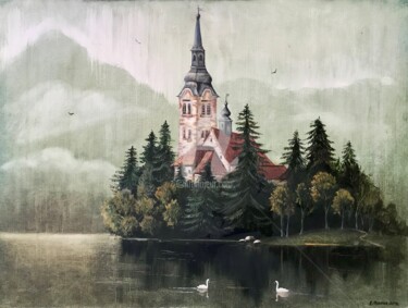 Pintura titulada "ORIGINAL OIL PAINTI…" por Evgeniya Roslik, Obra de arte original, Oleo Montado en Bastidor de camilla de m…