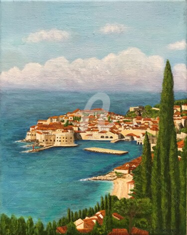 Pintura intitulada "ORIGINAL OIL PAINTI…" por Evgeniya Roslik, Obras de arte originais, Óleo Montado em Armação em madeira