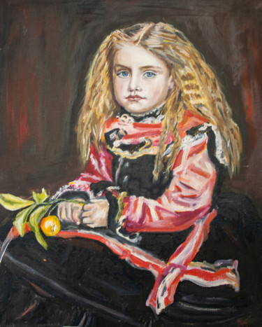 Schilderij getiteld "Portrait of a girl" door Evgeniya Zragevskaya, Origineel Kunstwerk, Olie