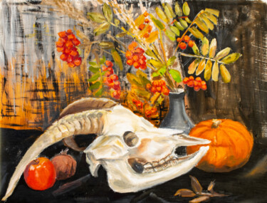 Malerei mit dem Titel "Dead nature of Hall…" von Evgeniya Zragevskaya, Original-Kunstwerk, Öl
