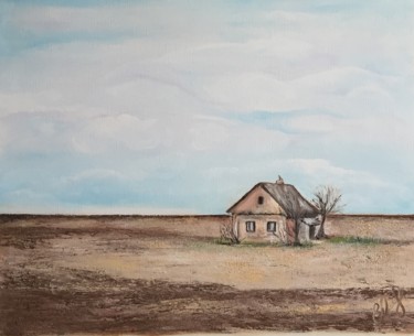 Картина под названием "Волшебный дом" - Евгения Ожегова, Подлинное произведение искусства, Масло