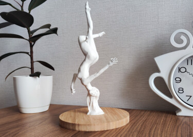 Sculptuur getiteld "Beauty of movement" door Evgeny Gitin, Origineel Kunstwerk, Klei
