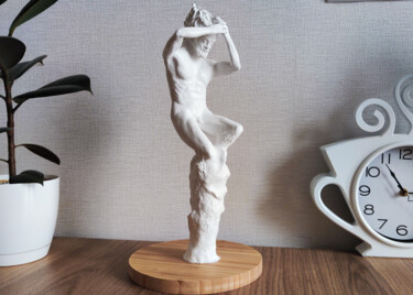 Sculptuur getiteld "Burn out" door Evgeny Gitin, Origineel Kunstwerk, Klei