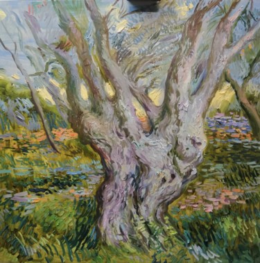 Картина под названием "Old oliva" - Evgeny Kovalchuk, Подлинное произведение искусства, Масло