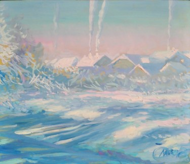 Картина под названием "Зима." - Evgeny Kovalchuk, Подлинное произведение искусства, Масло
