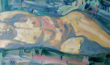 Картина под названием "Тело и вет." - Evgeny Kovalchuk, Подлинное произведение искусства, Масло
