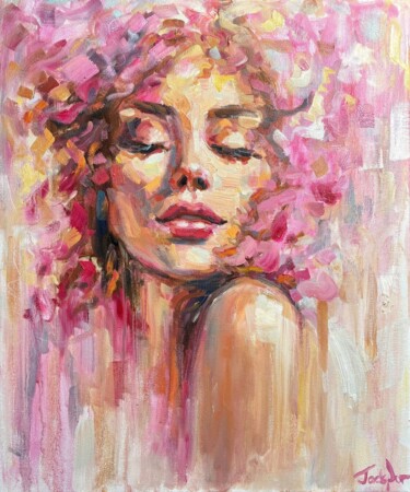 Painting titled "Divine Beauty" by Evgeny Potapkin, Original Artwork, Oil Mounted on Wood Stretcher frame