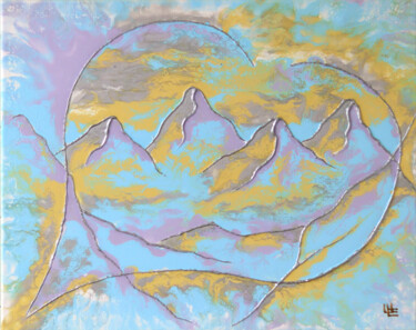 Картина под названием "In the mountains my…" - Evgeny Shaparin (Johnrusart), Подлинное произведение искусства, Акрил