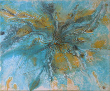 Painting titled "The Golden Star" by Evgeny Shaparin (Johnrusart), Original Artwork, Acrylic