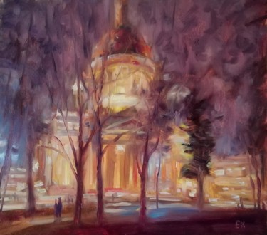 Картина под названием "Исаакиевский собор" - Евгений Красильников, Подлинное произведение искусства, Масло