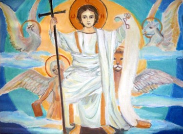 Peinture intitulée "Son of God (reprodu…" par Anna Lobsanova, Œuvre d'art originale