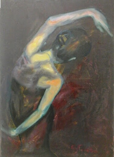 Ζωγραφική με τίτλο "Dance 5" από Evi Panteleon, Painter, Αυθεντικά έργα τέχνης, Λάδι