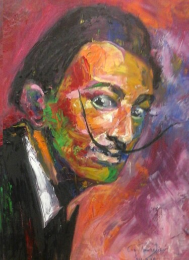 Картина под названием "Famous Artists, Por…" - Evi Panteleon, Painter, Подлинное произведение искусства, Масло