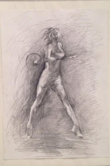 Pintura intitulada "Tennis in Art (10%…" por Evi Panteleon, Painter, Obras de arte originais, Óleo