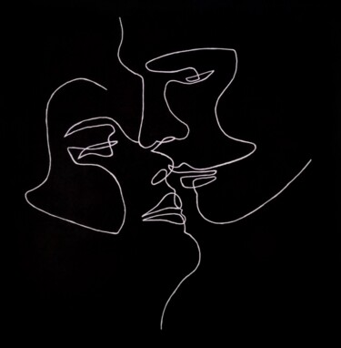Pittura intitolato "Loving couple" da Evie. R, Opera d'arte originale, Acrilico